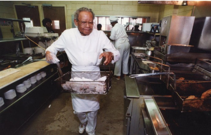 Robert Paschal in the kitchen at Paschal's Restaurant